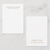 Minimalistische moderne oorbellen sieraden display visitekaartje (Voorkant / Achterkant)