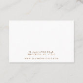 Minimalistische moderne oorbellen sieraden display visitekaartje (Achterkant)