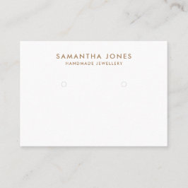 Minimalistische moderne oorbellen sieraden display visitekaartje