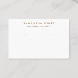 Minimalistische moderne oorbellen sieraden display visitekaartje