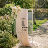 Minimalistische moderne paar silhouet bruiloft acryl bord