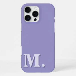 Minimalistische moderne paarse monogram initiaal iPhone 16 pro max hoesje