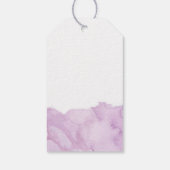 Minimalistische moderne Paarse Waterverf bruiloft  Cadeaulabel (Achterkant)