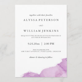 Minimalistische moderne Paarse Waterverf Splash Kaart