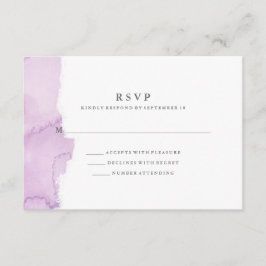 Minimalistische moderne Paarse Waterverf Splash RS RSVP Kaartje