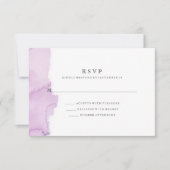 Minimalistische moderne Paarse Waterverf Splash RS RSVP Kaartje (Voorkant)