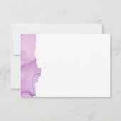 Minimalistische moderne Paarse Waterverf Splash RS RSVP Kaartje (Achterkant)
