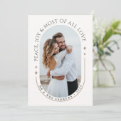 Minimalistische Moderne Passen getrouwd Foto Kerst Feestdagenkaart (Staand voorkant)