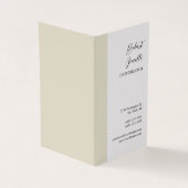 Minimalistische moderne pastel witte kleur geperso visitekaartje (Buitenkant)