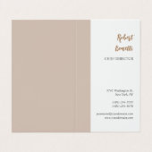 Minimalistische moderne pastel witte kleur geperso visitekaartje (Buitenkant ongevouwen)