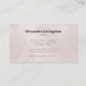 Minimalistische moderne pastelparel Waterverf Crea Visitekaartje (Achterkant)