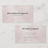 Minimalistische moderne pastelparel Waterverf Crea Visitekaartje (Voorkant / Achterkant)