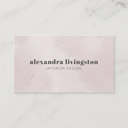 Minimalistische moderne pastelparel Waterverf Crea Visitekaartje (Voorkant)