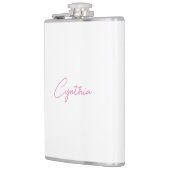 Minimalistische moderne platte kalligrafie Voeg na Heupfles (Links)