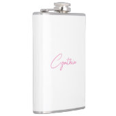 Minimalistische moderne platte kalligrafie Voeg na Heupfles (Rechts)