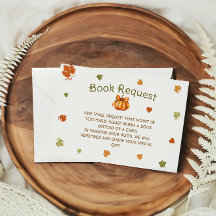 Minimalistische Moderne Pompoen Baby Shower Boek V