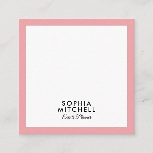 Minimalistische Moderne Professional Vierkante Visitekaartje (Voorkant)