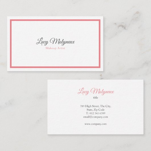 Minimalistische Moderne Professional Visitekaartje (Voorkant / Achterkant)