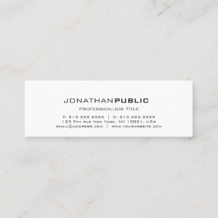 Minimalistische moderne professionele artistieke v mini visitekaartje