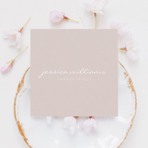 Minimalistische moderne professionele champagne vierkante visitekaartje