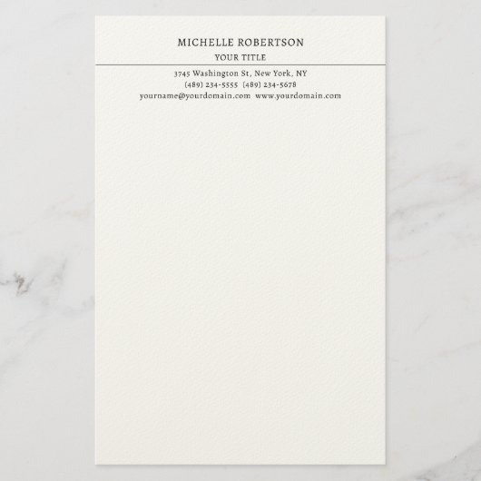 Minimalistische Moderne Professionele Creatieve Briefpapier (Voorkant)