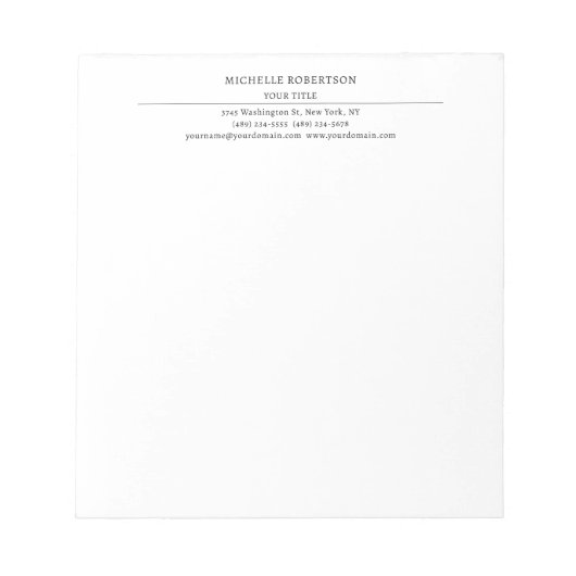 Minimalistische Moderne Professionele Creatieve Notitieblok (Voorkant)