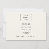 Minimalistische moderne professionele eenvoudige K Feestdagenkaart (Achterkant)