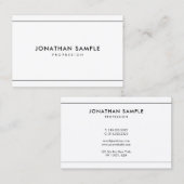 Minimalistische moderne professionele eenvoudige S Visitekaartje (Voorkant / Achterkant)