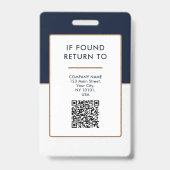 Minimalistische moderne professionele foto Corpora Badge (Achterkant)