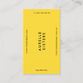 Minimalistische moderne professionele gele QR eenv Visitekaartje (Voorkant)