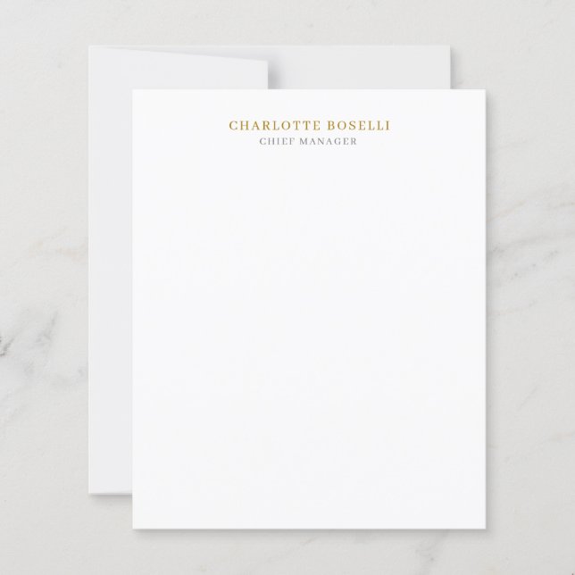 Minimalistische moderne professionele gouden kleur (Voorkant)