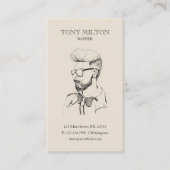 Minimalistische moderne professionele kapper visitekaartje (Voorkant)