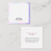 Minimalistische moderne professionele parelrand vierkante visitekaartje (Voorkant / Achterkant)