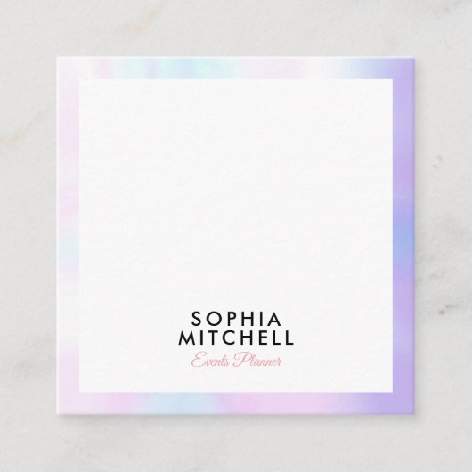Minimalistische moderne professionele parelrand vierkante visitekaartje (Voorkant)
