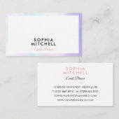 Minimalistische moderne professionele parelrand visitekaartje (Voorkant / Achterkant)