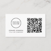 Minimalistische moderne professionele QR-code Visitekaartje (Voorkant)