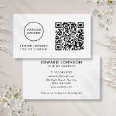 Minimalistische moderne professionele QR-code Visitekaartje