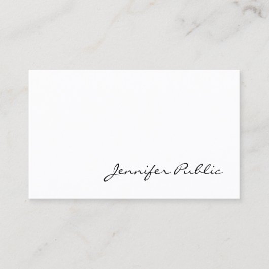 Minimalistische Moderne Professionele Schone Vlakt Visitekaartje (Voorkant)