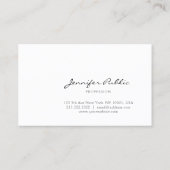 Minimalistische Moderne Professionele Schone Vlakt Visitekaartje (Achterkant)