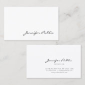 Minimalistische Moderne Professionele Schone Vlakt Visitekaartje (Voorkant / Achterkant)