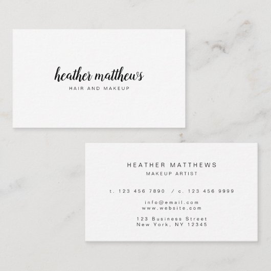 Minimalistische Moderne Professionele Van letters Visitekaartje (Voorkant / Achterkant)