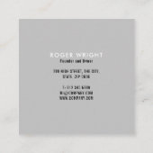 Minimalistische Moderne Professionele Vierhoek Vierkante Visitekaartje (Achterkant)