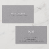 Minimalistische moderne professionele vlakte neutr visitekaartje (Voorkant / Achterkant)