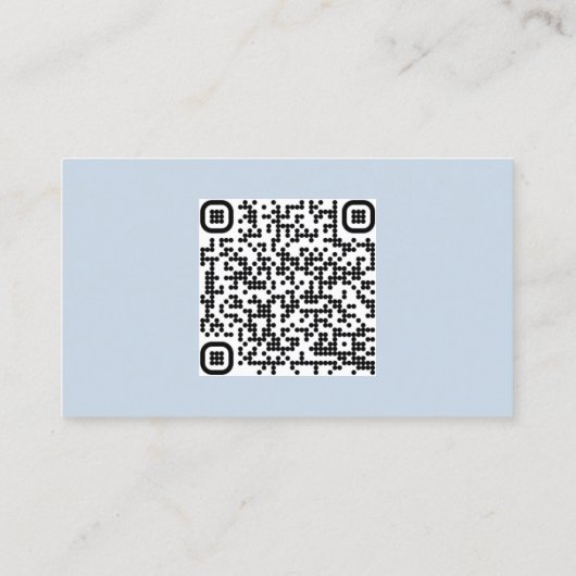 Minimalistische moderne QR-code bruiloft behuizing Visitekaartje (Achterkant)