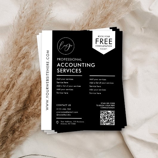 Minimalistische moderne QR-code voor bedrijven Flyer