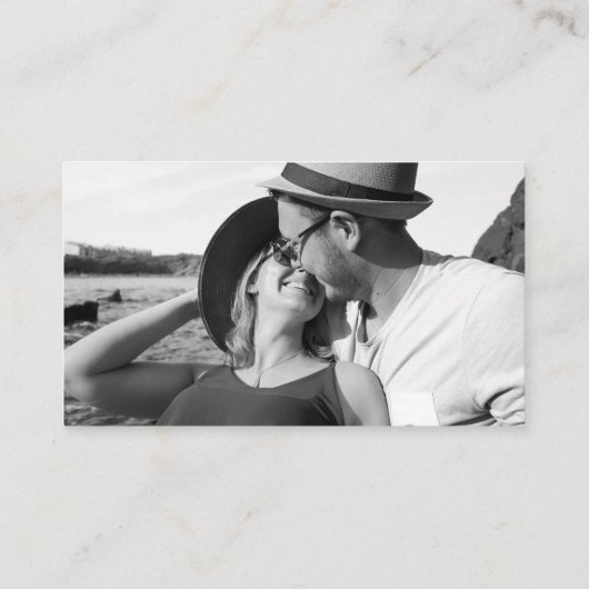 Minimalistische moderne QR-code voor bruiloft met  Informatiekaartje (Achterkant)