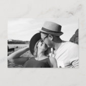 Minimalistische moderne QR-code voor foto's RSVP Kaartje (Achterkant)