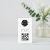 Minimalistische moderne QR-code voor sociale media Visitekaartje (Staand voorkant)