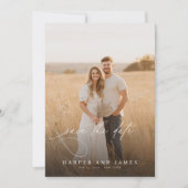 Minimalistische moderne QR-codefoto Sla de datum o Kaart (Voorkant)