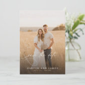 Minimalistische moderne QR-codefoto Sla de datum o Kaart (Staand voorkant)